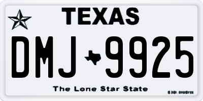 TX license plate DMJ9925