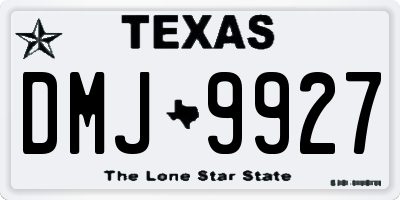 TX license plate DMJ9927