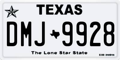 TX license plate DMJ9928