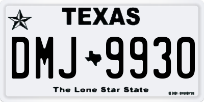 TX license plate DMJ9930
