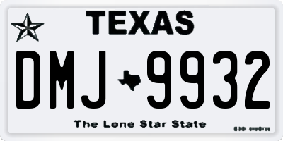 TX license plate DMJ9932
