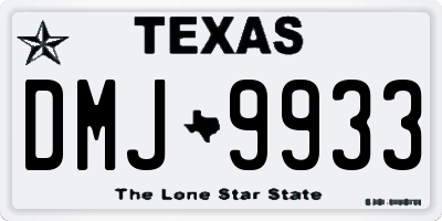 TX license plate DMJ9933