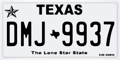 TX license plate DMJ9937