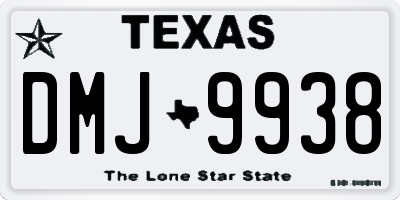 TX license plate DMJ9938