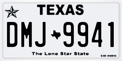 TX license plate DMJ9941