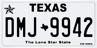 TX license plate DMJ9942