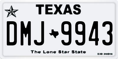 TX license plate DMJ9943