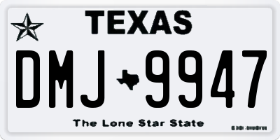 TX license plate DMJ9947