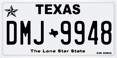TX license plate DMJ9948