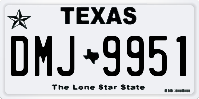 TX license plate DMJ9951