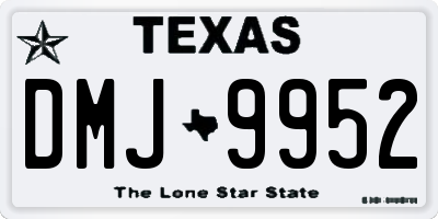 TX license plate DMJ9952