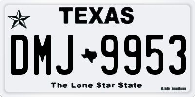 TX license plate DMJ9953