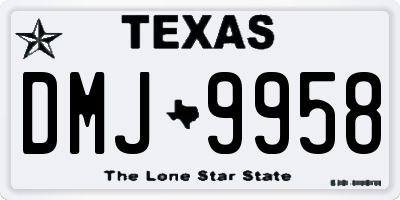 TX license plate DMJ9958