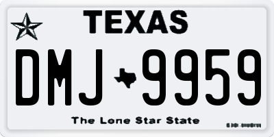 TX license plate DMJ9959