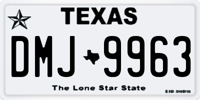 TX license plate DMJ9963