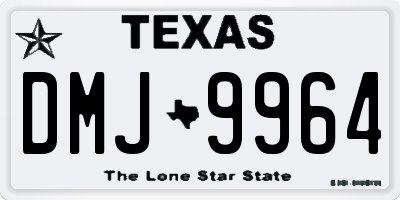 TX license plate DMJ9964