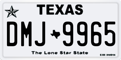 TX license plate DMJ9965