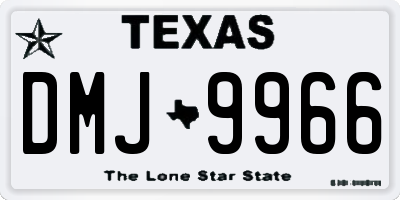 TX license plate DMJ9966