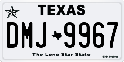 TX license plate DMJ9967