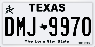 TX license plate DMJ9970