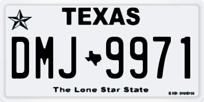 TX license plate DMJ9971