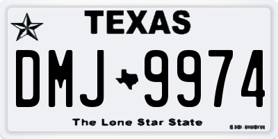 TX license plate DMJ9974