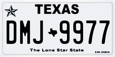 TX license plate DMJ9977