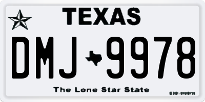 TX license plate DMJ9978