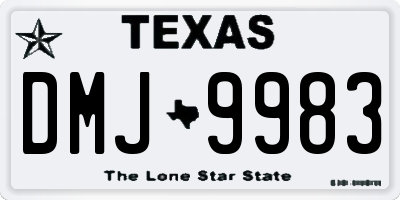 TX license plate DMJ9983