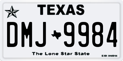 TX license plate DMJ9984