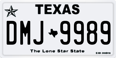 TX license plate DMJ9989