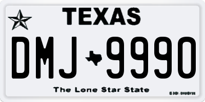 TX license plate DMJ9990