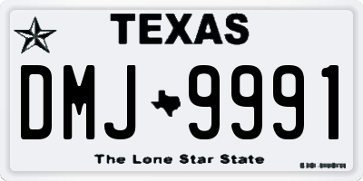 TX license plate DMJ9991