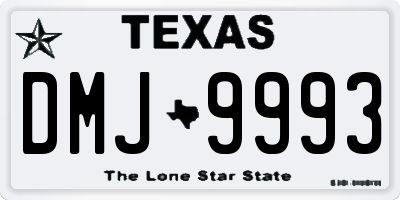 TX license plate DMJ9993