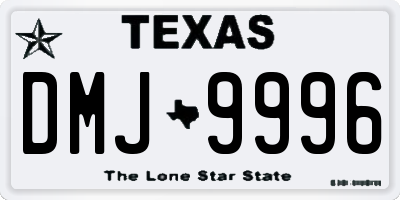 TX license plate DMJ9996
