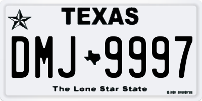 TX license plate DMJ9997