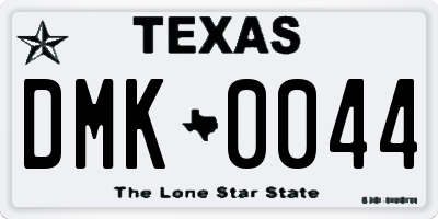 TX license plate DMK0044