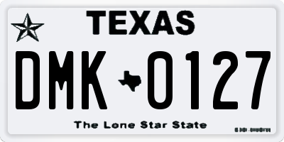 TX license plate DMK0127