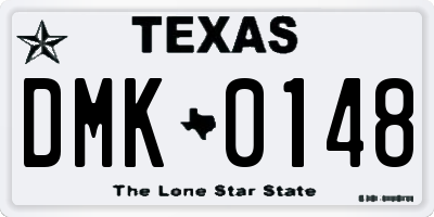 TX license plate DMK0148