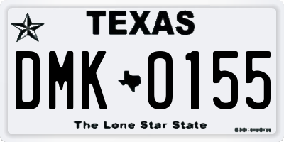 TX license plate DMK0155