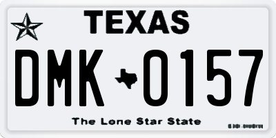 TX license plate DMK0157