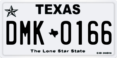 TX license plate DMK0166