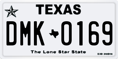 TX license plate DMK0169