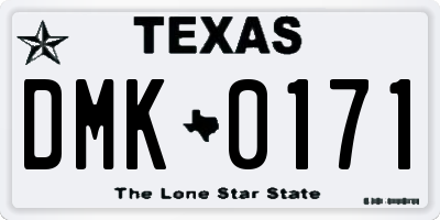 TX license plate DMK0171