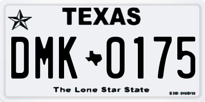 TX license plate DMK0175