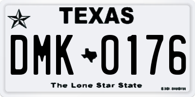 TX license plate DMK0176