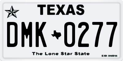 TX license plate DMK0277