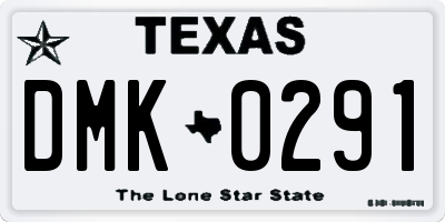 TX license plate DMK0291
