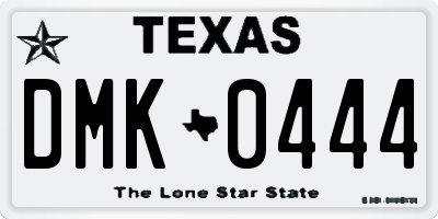 TX license plate DMK0444