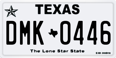 TX license plate DMK0446